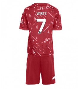 Liverpool Florian Wirtz #7 Jalkapallovaatteet Lasten Kotipeliasu 2026-27 Lyhythihainen (+ Lyhyet housut)